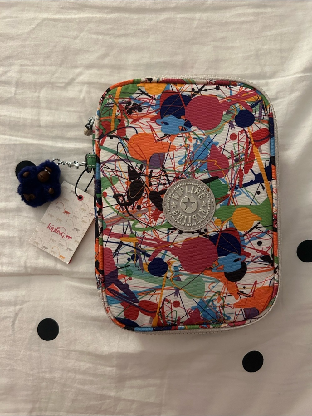 Kipling 100 Pens Case in Paint Ball Pattern
